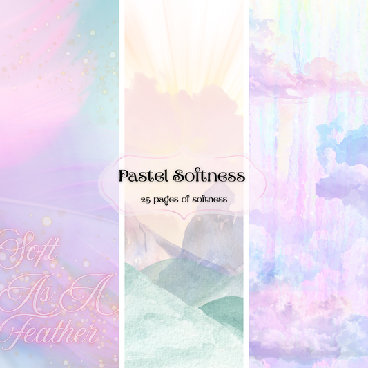 Pastel Digital Backgrounds Bundle | Soft Gradient Aesthetic Papers | Digital Planner & Scrapbook Backgrounds | Instant Download